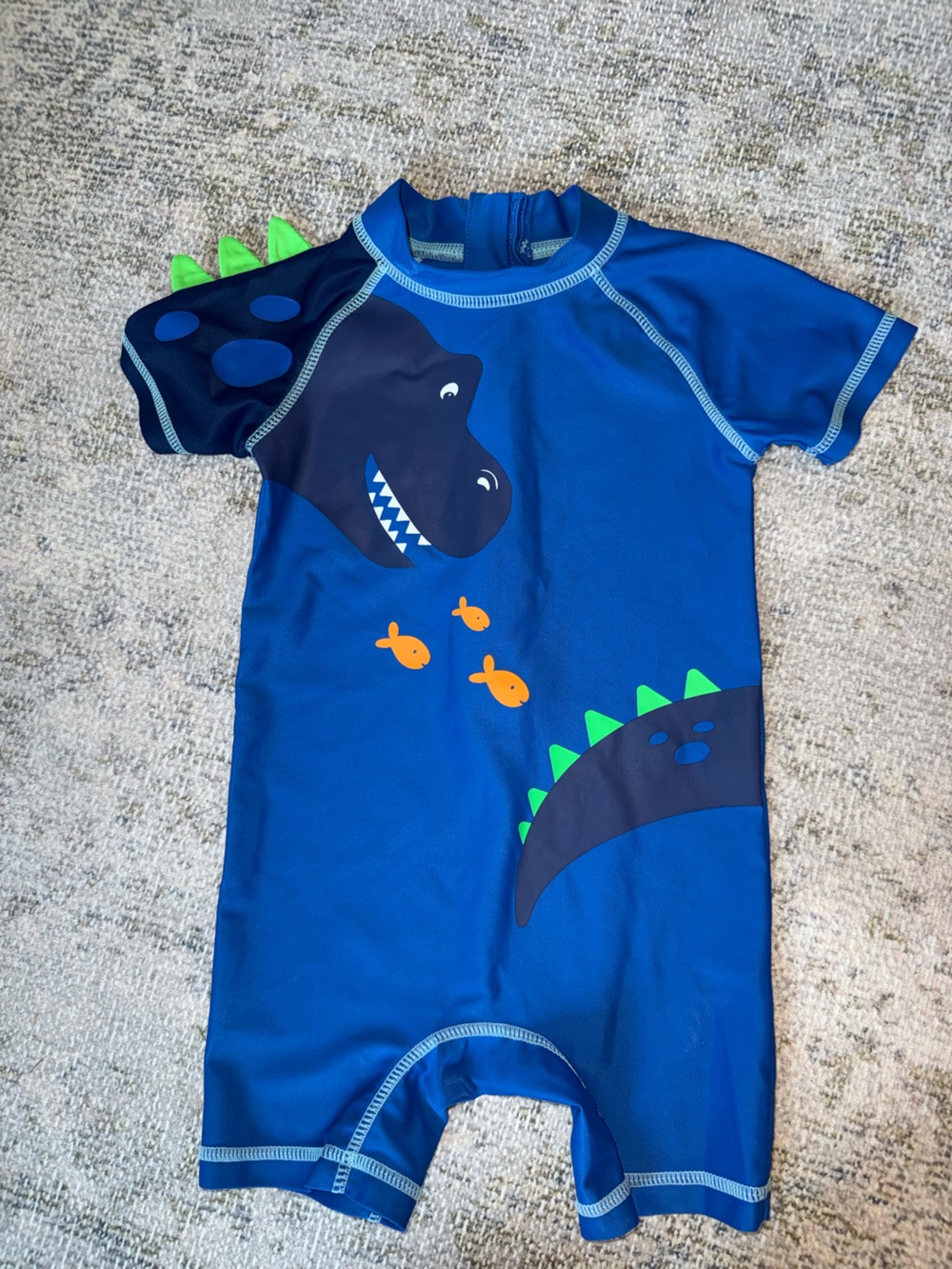 Carter's Blue Shark & Fish Rash Guard Swim Shirt